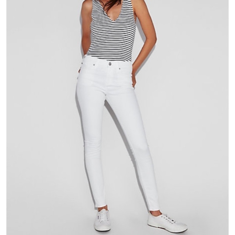 Express White Denim Legging Jean